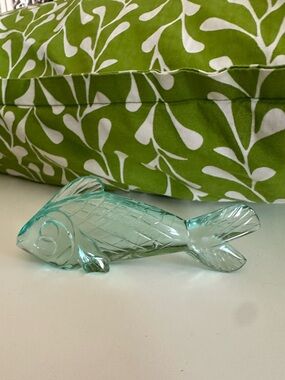 Aqua Glass Fish Figurine